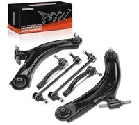 Frankberg 2 brazos de suspensión, 2 rótulos de dirección, 2 barras de acoplamiento eje delantero, compatible con Qashqai +2 I J10 JJ10E NJ10 1.5L-2.0L 2007-2013 Koleos I HY 2.0L 2.5L 2008-2023 Replace