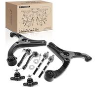Frankberg 2 brazos de suspensión + 4 x rótulos de dirección + 2 x rótulas de soporte delanteras compatibles con Rio II JB Rio II Tricuerpo JB Replace # K640404, K640403