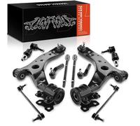 Frankberg 2 brazos de suspensión + 4 x rótulos de dirección + 4 x barra de acoplamiento eje delantero eje trasero compatible con 3 BK 1.4L-2.3L 2003-2009 5 CW 1.6L-2.0L 2010-2024 Replace# K620040