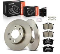 Frankberg 2 discos de freno + 4 pastillas de freno con lubricante de freno trasero compatible con Berlingo/Berlingo 1999-2011 C2 JM JG 2003-2010 307 3A/C 2000-2009 Replace# 4246W9 1E0698451
