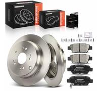 Frankberg 2 discos de freno, 4 pastillas de freno con lubricante para frenos traseros compatibles con CR-V III RE 2.0L 2.2L 2.4L 2006-2023 CR-V IV RM 1.6L 2.0L 2.4L 2012-2023 Replace# 42510SWWG01