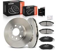 Frankberg 2 discos de freno, 4 pastillas de freno delanteras con lubricante de frenos, compatible con Aveo Hatchback T250 T255 2008-2019 Aveo/Kalos Hatchback T200 2004-2008 Replace# 90121445 96534653