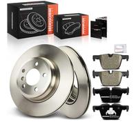 Frankberg 2 discos de freno + 4 pastillas de freno para eje trasero con lubricante de freno compatible con 3er F30 F80 330-340 3.0L 2012-2018 4 Coupe F32 F82 430-440 3.0L 2013-hoy Replace # 3421685