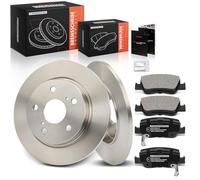 Frankberg 2 discos de freno + 4 pastillas de freno traseras compatibles con Auri.s E18 1.2L-2.0L 2012-2018 Coroll.a tricuerpo E15 1.4L 2009-2013 Replace# 4243102170