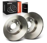 Frankberg 2 discos de freno delantero compatibles con Clase C W205 C160 C180 C200 C220 1.6L-2.1L 2014-2021 Clase C Cabriolet A205 C180 1.6L 2016-2021 Replace# A000421244244 40 ES