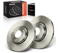 Frankberg 2 discos de freno delanteros compatibles con Logan LS 1.6L 2006-2023 Micra III K12 1.0L-1.6L 2003-2010 Clio III BR0/1 CR0/1 1.2L-2.0L 2005-2014 Replace# 770120777 95 cm