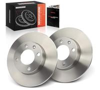 Frankberg 2 discos de freno para eje delantero izquierdo y derecho, compatible con Golf I 17 1.1L-1.6L 1974-1983 Polo Classic 6KV2 1.4L-1.9L 1995-2002 Replace# 811615301