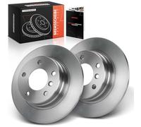 Frankberg 2 discos de freno para eje trasero izquierdo y derecho, compatible con 3 E36 E46 316-325 1.6L-2.5L 1990-2005 Serie 3 Cabriolet E36 318-325 1.8L-2.5L 1993-1999 Replace # 3421115 8936