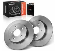 Frankberg 2 discos de freno para eje trasero izquierdo y derecho compatible con Focus II DA DP HCP 1.8L 2006-2011 C-Max DM2 1.6L 2007-2010 Focus C-Max DM2 1.8L 2003-2007 Replace# 1223540