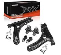 Frankberg 2x Barra de acoplamiento + 2x Junta de soporte + 2x a Bajo Brazo transversal Delantero Compatible con Cordoba 6K1 6K2 Ibiza II 6K1 Golf II 19E 1G1 J.e.t.t.a II Replace# 191407151B