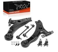 Frankberg 2x Barra de acoplamiento + 2x Junta de soporte + 2x Brazo transversal Delantero Compatible con RX U3 Previa R3 C.a.m.r.y Berlina V3 Replace# K90347,K90346