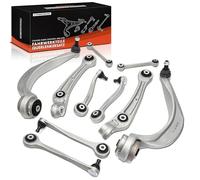 Frankberg 2x Barra de acoplamiento + 8x Brazo transversal Parte delantera izquierda Derecha Compatible con A4 Avant 8K5 Q5 8RB A4 8K2 A4 Allroad 8KH M.a.c.a.n 95B A5 Sportback 8TA A5 8T3 A5 8K0411317D