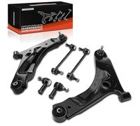 Frankberg 2x Brazo transversal + 2x Rótula de dirección + 2x Barra de acoplamiento Compatible con i10 PA 1.1 1.2 1.1 CRDi 1.1 LPG 1.0 2007-2013 Replace# 56820-0X010,545000X000