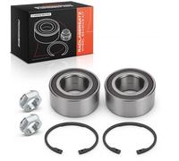 Frankberg 2x Cojinete de rueda Delantero Ball Replace #1606623580 | Compatible con Peugeot 208 I, 307 SW, 308 I, 207 Furgoneta/Hatchback, Citroën C4 Berlina, C3 II; con Tuerc Anillo seguridad