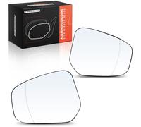 Frankberg 2x Cristal para espejo exterior de coche Izquierda Derecha Asférico Manualmente Compatible con Tourneo Courier B460 MPV Replace# ET7617K740AA