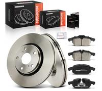 Frankberg 2x Discos de freno + 4x Pastillas de freno Eje delantero Compatible con A.u.r.i.s E15 2.0L 2.2L 2006-2012 A.u.r.i.s Combi E18 2.0L 2013-2015 Verso R2 1.6L-2.0L 2009-2018 Replace# 0446502280