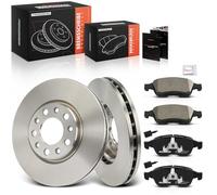 Frankberg 2x Discos de freno + 4x Pastillas de freno Eje delanteros Compatible con Giulietta 940 1.4L 1.6L 2010-2020 Replace# 77365355