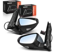 Frankberg 2x Espejo Retrovisor Exterior Espejos de Punto Ciego Eléctricos Izquierdo Derecho 9-Polos &-Calefactable &-Iluminación del delantal Compatible con T.o.u.r.a.n 1T3 2010-2015 1T1857507AE9B9