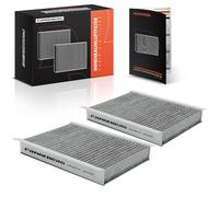Frankberg 2x Filtro de aire de la cabina Compatible con 500X 334 Renegade SUV B1 BU BV 500L 351 352 Renegade Van B1 BU Compass M6 M7 MP MV Replace# 71775824