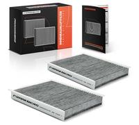 Frankberg 2x Filtro de aire de la cabina Compatible con Civic VIII Hatchback FK FN Civic VIII Berlina FA FD Replace# LA344,348 801