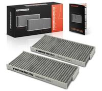 Frankberg 2x Filtro de aire de la cabina Debajo de la consola central Compatible con Kangoo/Grand Kangoo KW0/1 Citan Tourer W415 Interstar Plataforma/Chasis X62B 272770938R