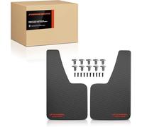 Frankberg 2X Guardabarros universal auto contra salpicaduras recortable delantero y trasero compatible con Cabrio MPV Pick-ups Berlina Touring SUV Compacto Coupés y Camiones negro 358 x 208 mm