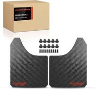 Frankberg 2X Guardabarros universal para coche contra salpicaduras recortable delantero y trasero compatible con Cabrio MPV Pick-ups Berlina Touring SUV Compacto Coupés y Camiones negro 390 x 298 mm