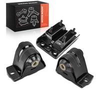 Frankberg 2x Soportes del Motor + 1x Cojinete de transmisión Compatible con Wrangler II TJ 2.5 2.4 4.0 4.0 Rubicon 1996-2007 Replace# EM-2882,EM-2883