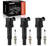 Frankberg 3x Bobina de encendido + 3x Bujía Gasolina Compatible con i10 BA IA PA 1.0L 2011-2019 Picanto Sí TA 1.0L 2011-2025 Replace# 2730104000