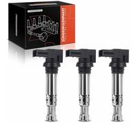 Frankberg 3x Bobinas de encendido Gasolina Compatible con Golf IV 1J1 1.4L Golf VI 5K1 1.4L Golf V 1K1 1.4L Polo 6C1 6R1 1.4L Polo 6C1 6R1 1.2L Replace# 36905715