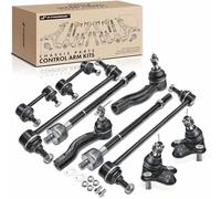 Frankberg 4 articulaciones de soporte + 4 barras de acoplamiento + 2 x rótulas de dirección exteriores delantera y trasera compatible con RAV 4 II A2 Replace# K90309, K80296