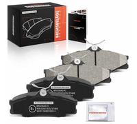 Frankberg 4 pastillas de freno con lubricante de freno eje delantero compatible con Transporter III Bus 25 1.6L-2.1L 1984-1992 Transporter III Kasten 24 25 1.6L-2.1L 1984-1992 Replace# 1608691380
