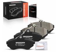 Frankberg 4 pastillas de freno para eje delantero compatible con Golf III 1H1 1.4L-2.0L 1993-1997 Polo 6N1 1.4L 1.6L 1996-1999 Ibiza II 6K1 1.0L-2.0L 1996-2002 Replace# 6N0699 8151B