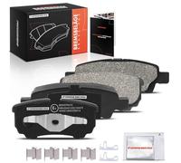 Frankberg 4 pastillas de freno traseras con abrazaderas de carcasa compatibles con Avenger 2.0L-3.6L 2007-2014 Lancer VII CSA CTA 1.3L-2.0L 2003-2013 Outlander I CUW Replace# 5191271AA