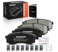 Frankberg 4 pastillas de freno traseras con abrazaderas de carcasa compatibles con Pajero IV V8W V9W 3.0L-3.8L 2006-2024 4 Runner N28 4.0L 2010-2024 Fortuner N15 N16 2.8L 2015-2017 Replace# 0444 66600