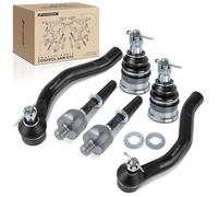 Frankberg 4 x rótula de dirección + 2 x articulaciones de soporte delantera izquierda derecha compatible con Accord VII CL CN Accord VII Tourer CM CN Replace# K80228, EV80210