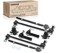 Frankberg 4 x rótula de dirección + 2 x barra de acoplamiento + 2 x articulaciones de soporte delanteras compatibles con CR-V III RE CR-V IV RM Replace# ES800510, EV800689