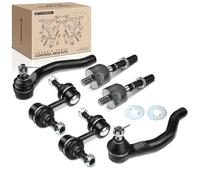 Frankberg 4 x rótula de dirección + 2 x barra de acoplamiento delantera izquierda derecha compatible con Accord VII CL CN Accord VII Tourer CM CN Replace# ES80287,ES80288