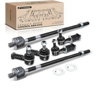 Frankberg 4 x rótula de dirección + 2 x barras de acoplamiento, kit de eje delantero exterior interior compatible con Outlander I CUW Outlander I CU W Replace # EV800355, K750181
