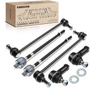 Frankberg 4 x rótulos de dirección + 2 x barras de acoplamiento eje delantero compatible con Endeavor D7W D8W Replace # K80296, EV800546