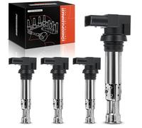 Frankberg 4x Bobinas de encendido Gasolina Compatible con Golf IV 1J1 1.4L Golf VI 5K1 1.4L Golf V 1K1 1.4L Polo 6C1 6R1 1.4L Polo 6C1 6R1 1.2L Replace#