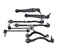Frankberg 4x Brazo guía transversal+2x Axialgelenk+2x Barras de Acoplamiento Delantera Compatible con X5 E70 Todos los motores SUV 2006-2013 X6 E71 E72 Todos los motores SUV 2007-2014