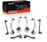 Frankberg 4x Brazo transversal + 2x Barra de acoplamiento + 2x Cabeza de la barra de acoplamiento Delantero Compatible con Clase C T-Model S204 Clase E cabrio A207 Clase C Coupé Replace# 2043304311