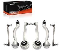 Frankberg 4x Brazo transversal + 2x Barra de acoplamiento Delantero Compatible con Clase C T-Model S204 Clase E Cabrio A207 Clase C Coupé C204 Clase C W204 Replace# 2043304311