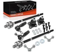 Frankberg 4x Cabezal de barra de acoplamiento + 2x Junta de soporte Delantero Compatible con A3 Leon Toledo II O.c.t.a.v.i.a I B.o.r.a Golf IV New Beetle Replace# 1J0422803B 1J0422804B