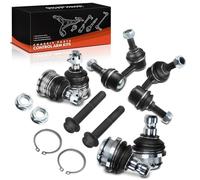 Frankberg 4x Junta de soporte + 2x Barra de acoplamiento Compatible con Pathfindel III R51 NP300 Navara Plataforma/Chasis D40 NP300 Navara D40 Pathfindel III Van R51 NP300 54501EA00A