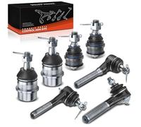 Frankberg 4x Junta de soporte + 2x Rótula de dirección + 1x Rótula de dirección en Brazo oscilante Compatible con Wrangler II TJ Cherokee XJ Grand Cherokee I ZG ZJ Comanche MJ Wrangler I SJ YJ K3161T