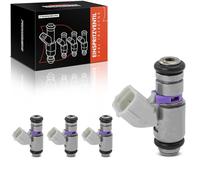 Frankberg 4x Válvulas de inyección Tobera de inyección Gasolina Compatible con Golf IV 1J1 1.4L Golf VI 5K1 1.4L Polo 9A 9N 1.4L Fabia II Combi 545 1.4L Fabia II 542 1.4L Replace# 24992360