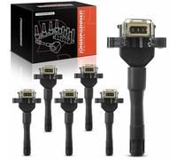 Frankberg 6x Bobinas de encendido Gasolina Compatible con Serie 5 E34 2.0L Serie 5 E34 2.5L Serie 3 cabrio E36 2.5L Serie 7 E32 3.0L Serie 3 E36 2.0L Replace# 12131402440