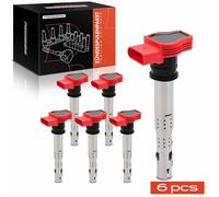 Frankberg 6x Bobinas de encendido Módulo de bobinas de encendido Gasolina Compatible con A5 cabrio 8F7 3.0L A4 Avant 8K5 3.0L A5 8T3 4.2L A6 4F2 2.4L A6 Avant 4F5 2.4L Replace# UF-529 06E905115A